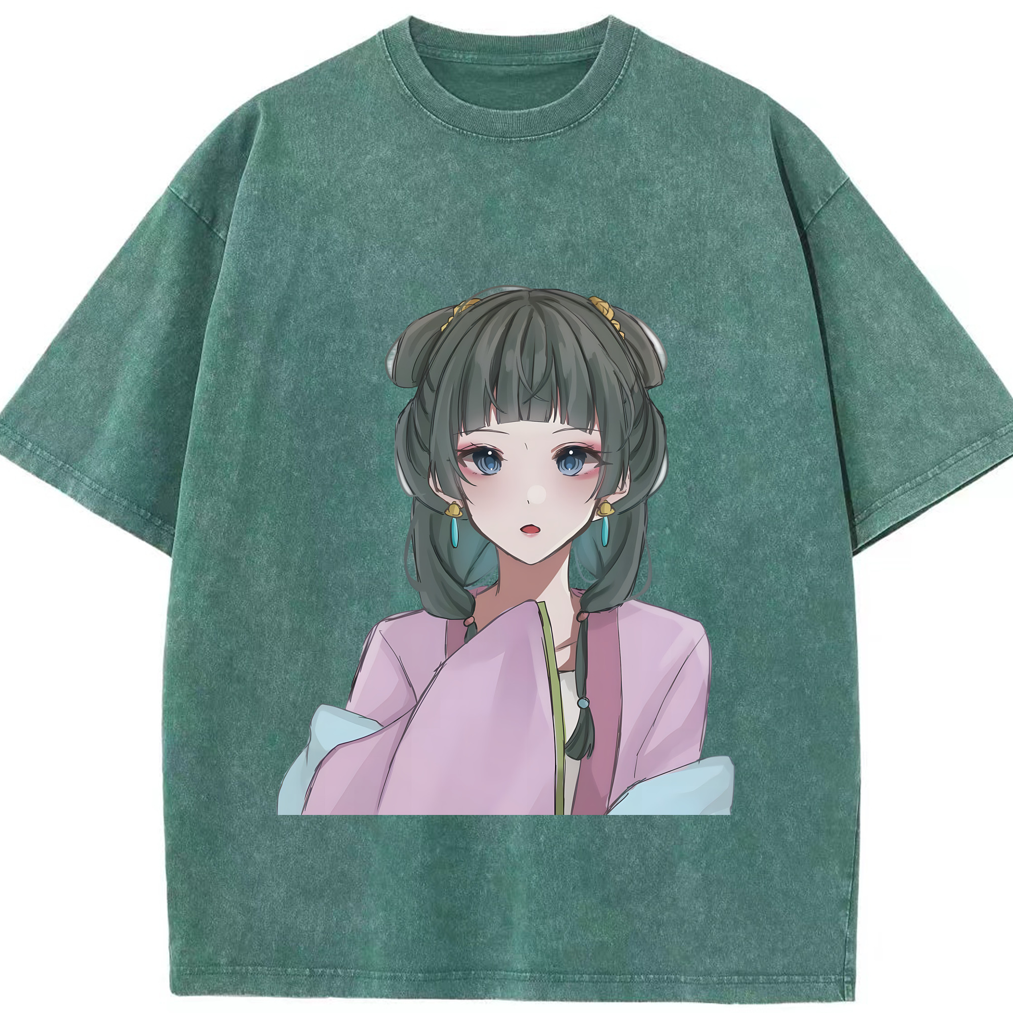 （画像用） 薬屋のひとりごと The Apothecary Diaries 綿100% ヴィンテージ風 半袖Tシャツ（フロントプリント）